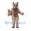 Wolf Mascot Costume in Gray with Brown Belly and Fluffy Tail