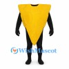 Cheese Wedge Mascot Costume in Yellow with Black Sleeves