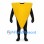 Cheese Wedge Mascot Costume in Yellow with Black Sleeves