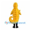 Seahorse Mascot Costume in Yellow with Curled Tail and Back Spikes