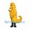 Seahorse Mascot Costume in Yellow with Curled Tail and Back Spikes