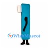 Toothbrush Mascot Costume in Teal with White Bristles