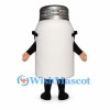 Salt Shaker Mascot Costume in White with Black Glasses