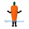 Carrot Mascot Costume in Orange with Green Leaf Top