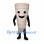 Tornado Mascot Costume in Cream with Smiling Spiral Body