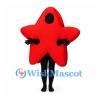 Star Mascot Costume in Red with Five Rounded Points