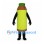 Bottle Mascot Costume in Brown with Green Cap and Lime Label