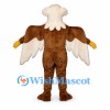 Bald Eagle Mascot Costume with Brown Wings and White Head