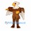 Bald Eagle Mascot Costume with Brown Wings and White Head