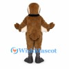Sloth Mascot Costume in Brown with Cream Belly and Black Eye Patches