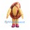 Pretzel Mascot Costume with Brown Twisted Body and Gold Limbs
