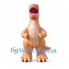 Dinosaur Mascot Costume in Tan with Open Mouth and Large Claws