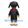 Dog Mascot Costume in Black and White with Red Collar