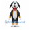 Dog Mascot Costume in Black and White with Red Collar