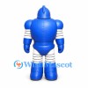 Robot Mascot Costume in Blue with Silver Joint Stripes