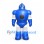 Robot Mascot Costume in Blue with Silver Joint Stripes
