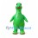 Dinosaur Mascot Costume in Green with Long Tail and Yellow Claws