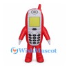 Mobile Phone Mascot Costume in Red with Keypad and Antenna