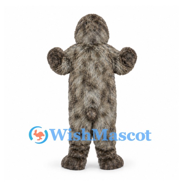 Sloth Mascot Costume with Shaggy Gray Fur