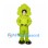 Triceratops Mascot Costume in Lime Green with Open Face Hood