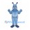 Alien Mascot Costume in Blue with Two Rounded Antennae