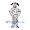 Dalmatian Dog Mascot Costume with Black Spots and Open Face Hood