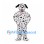 Dalmatian Dog Mascot Costume with Black Spots and Open Face Hood
