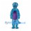 Monster Mascot Costume in Blue with Purple Spots and Belly