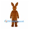 Kangaroo Mascot Costume in Brown with Large Ears and Long Tail