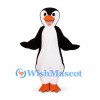 Penguin Mascot Costume in Black and White with Orange Beak
