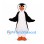 Penguin Mascot Costume in Black and White with Orange Beak