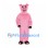 Pig Mascot Costume in Pink with Open Face Hood