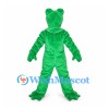 Frog Mascot Costume in Green with Open Face Hood