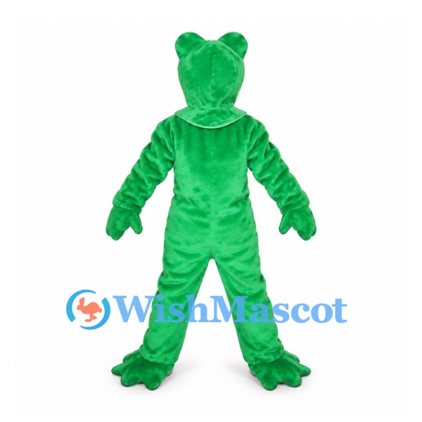 Frog Mascot Costume in Green with Open Face Hood