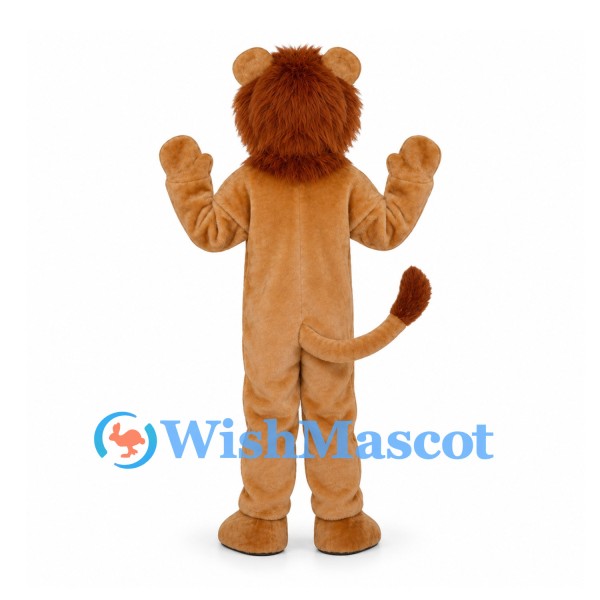 Lion Mascot Costume in Tan with Brown Mane