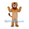 Lion Mascot Costume in Tan with Brown Mane