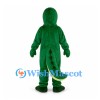 Dinosaur Mascot Costume in Green with Pale Yellow Belly