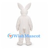Rabbit Mascot Costume in White with Pink Inner Ears