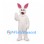 Rabbit Mascot Costume in White with Pink Inner Ears