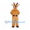 Reindeer Mascot Costume in Tan with Brown Antlers