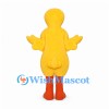 Duck Mascot Costume in Yellow with Open Face Hood and Orange Legs