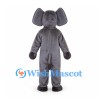 Elephant Mascot Costume in Gray with Pink Inner Ears