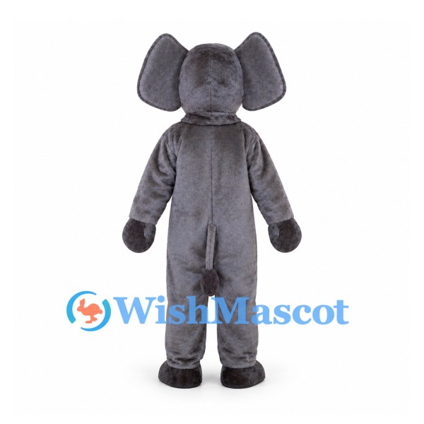 Elephant Mascot Costume in Gray with Pink Inner Ears
