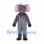 Elephant Mascot Costume in Gray with Pink Inner Ears