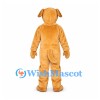 Dog Mascot Costume in Golden Brown with Open Face Hood