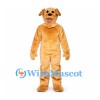 Dog Mascot Costume in Golden Brown with Open Face Hood