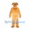 Dog Mascot Costume in Golden Brown with Open Face Hood