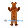 Bear Mascot Costume in Brown with Open Face Hood