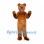 Bear Mascot Costume in Brown with Open Face Hood