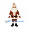 Santa Claus Mascot Costume with Red Suit and White Beard